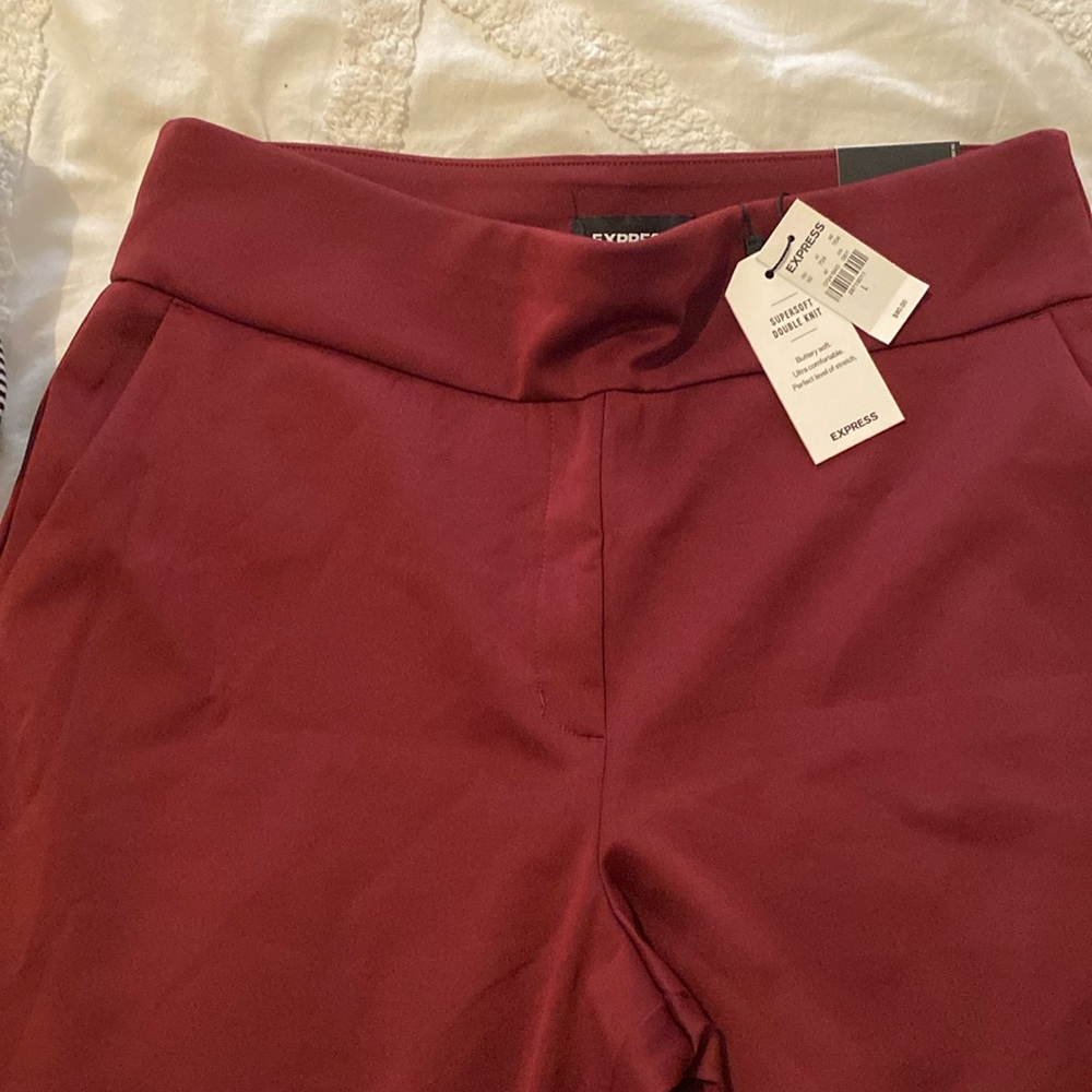 Burgundy express stretch pants